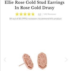 NWT Kendra Scott Rose Gold Stud